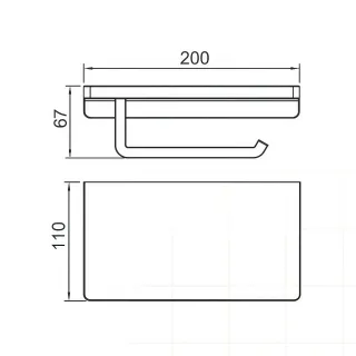 Держатель для туалетной бумаги Gappo G30803 с полочкой хром